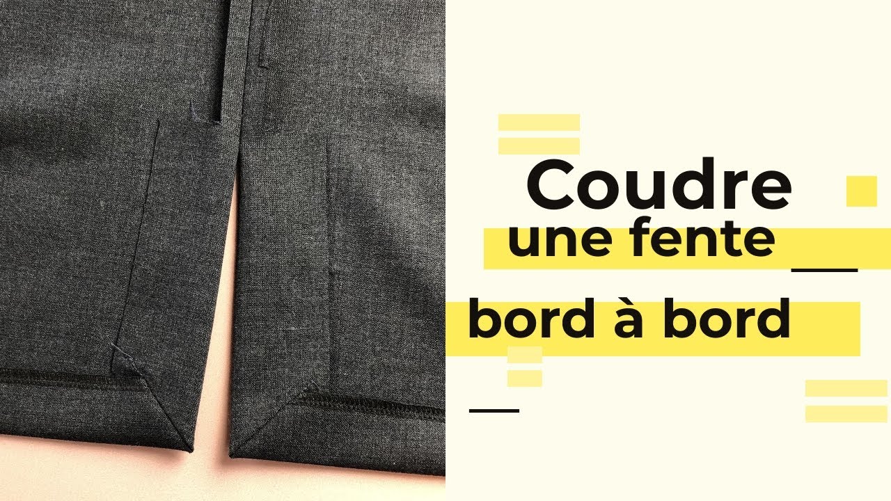 Coudre une fente bord à bord pour une jupe