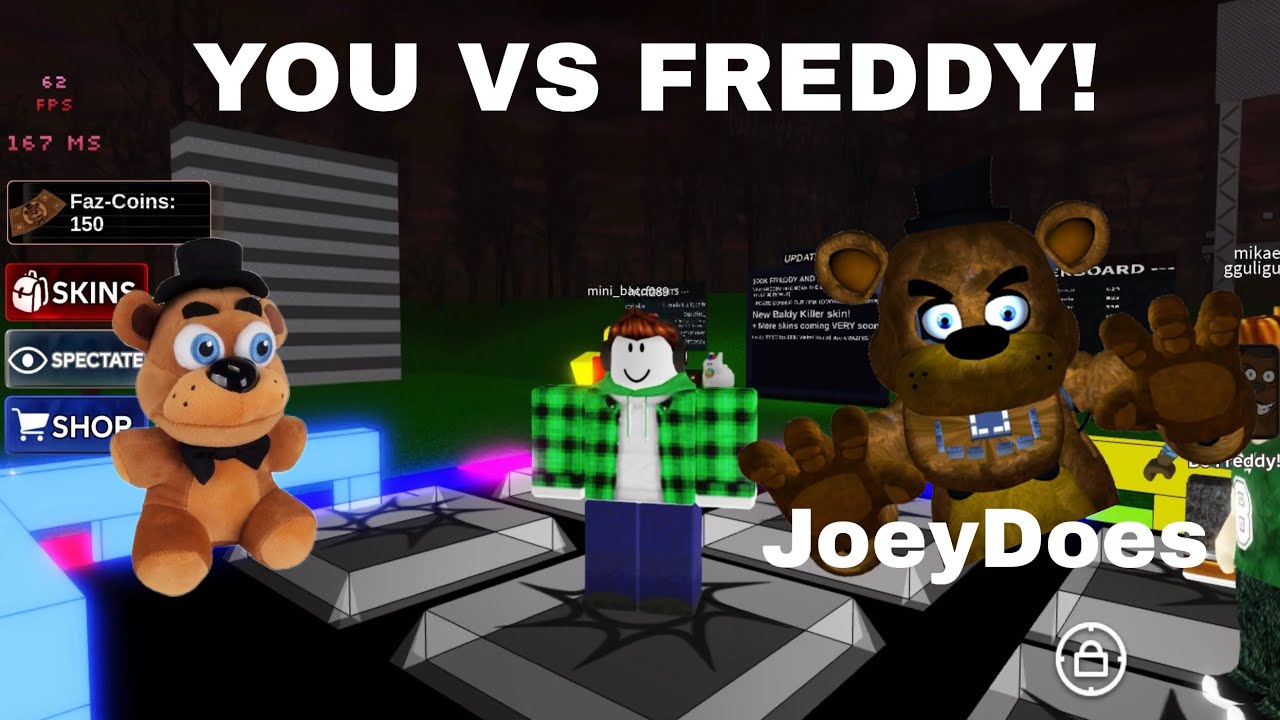 I play….. YOU VS FREDDY! #joeydoes #fnaf #shorts #funny #freddyfazbear #shfiguarts 