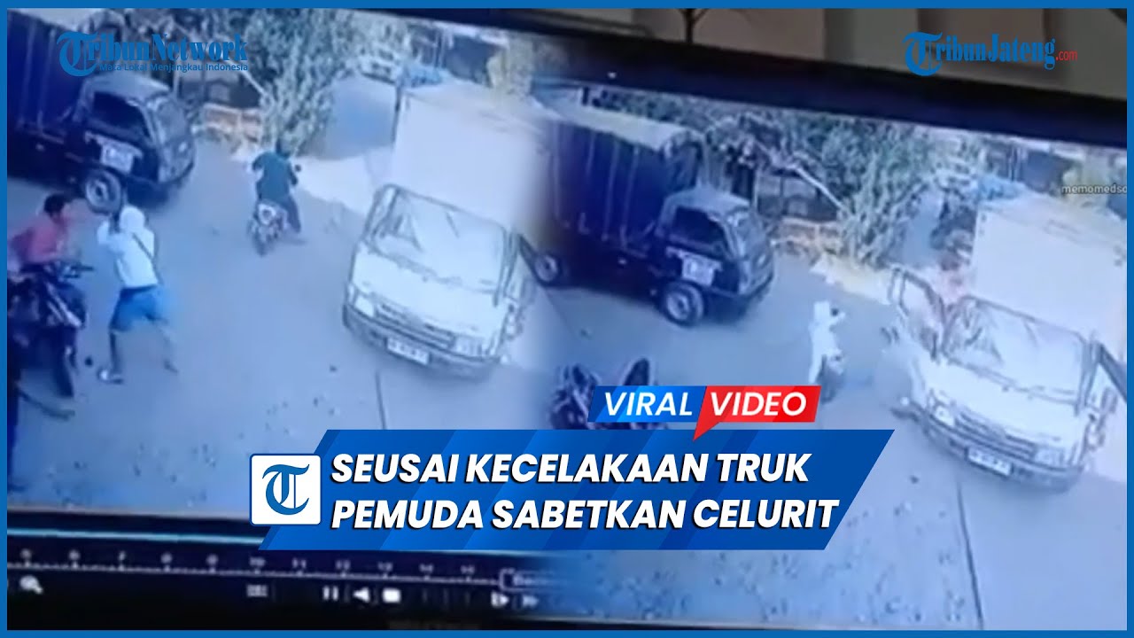 Aksi Koboi Jalanan Seusai Menabrak Truk Malah Sabetkan Celurit Ke Kaca Depan