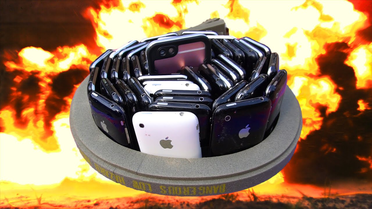 Can $30,000 Worth of iPhones Protect an iPhone 6s from Explosive Laser-Cutting Tape?