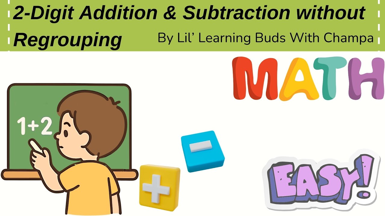 ➕️➖️ 2-Digit Addition & Subtraction (No Regrouping) - Easy Math Lesson for Kids #mathforkids