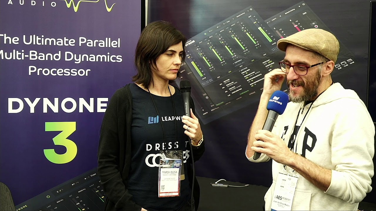 Juan De Dios Martin at the Leapwing Audio booth at NAMM 2020 (Spanish language)