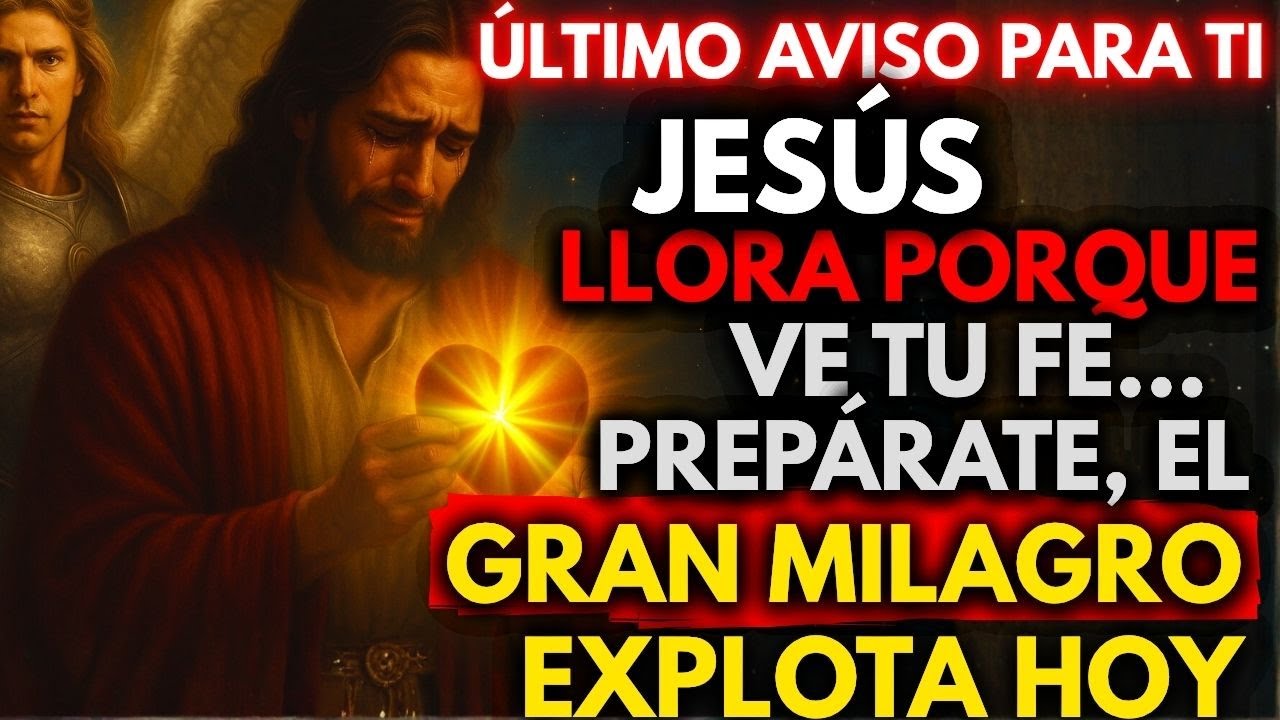 😢 JESÚS LLORA PORQUE VE TU FE, PREPÁRATE, EL GRAN MILAGRO EXPLOTA HOY