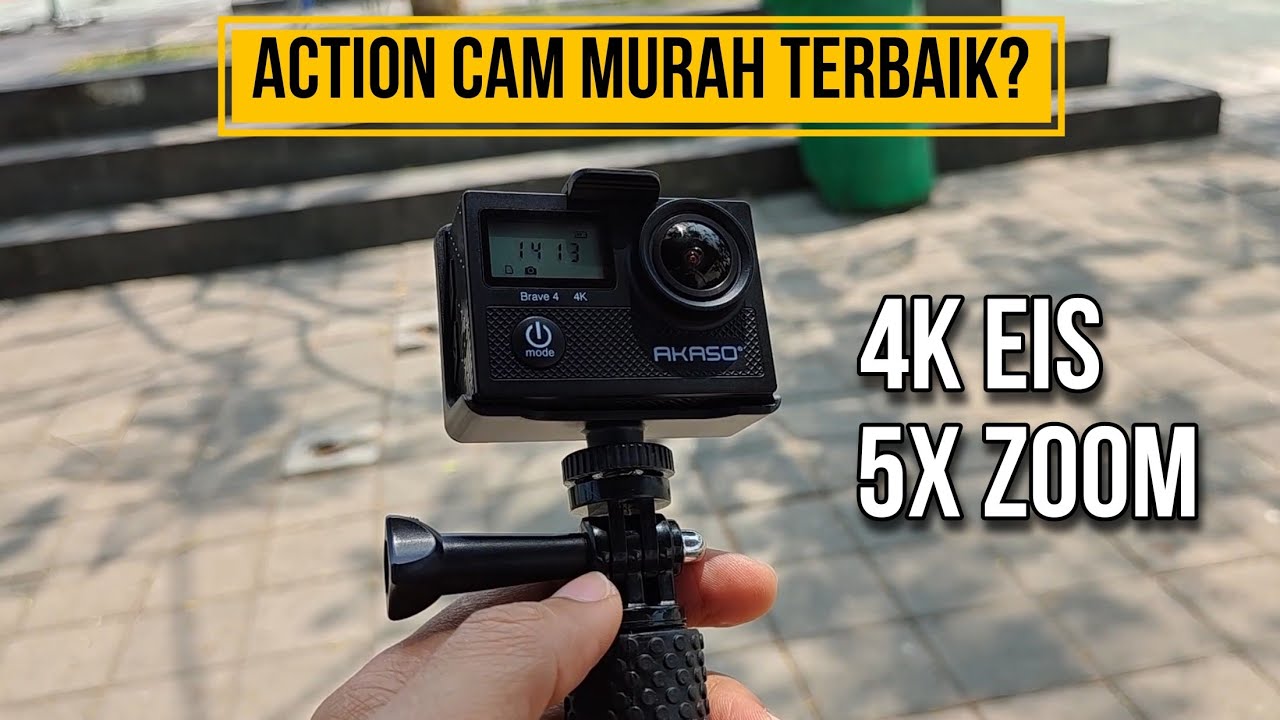 ACTION CAM MURAH TERBAIK? 4K EIS Bisa ZOOM 5x | Review AKASO BRAVE 4 New Version