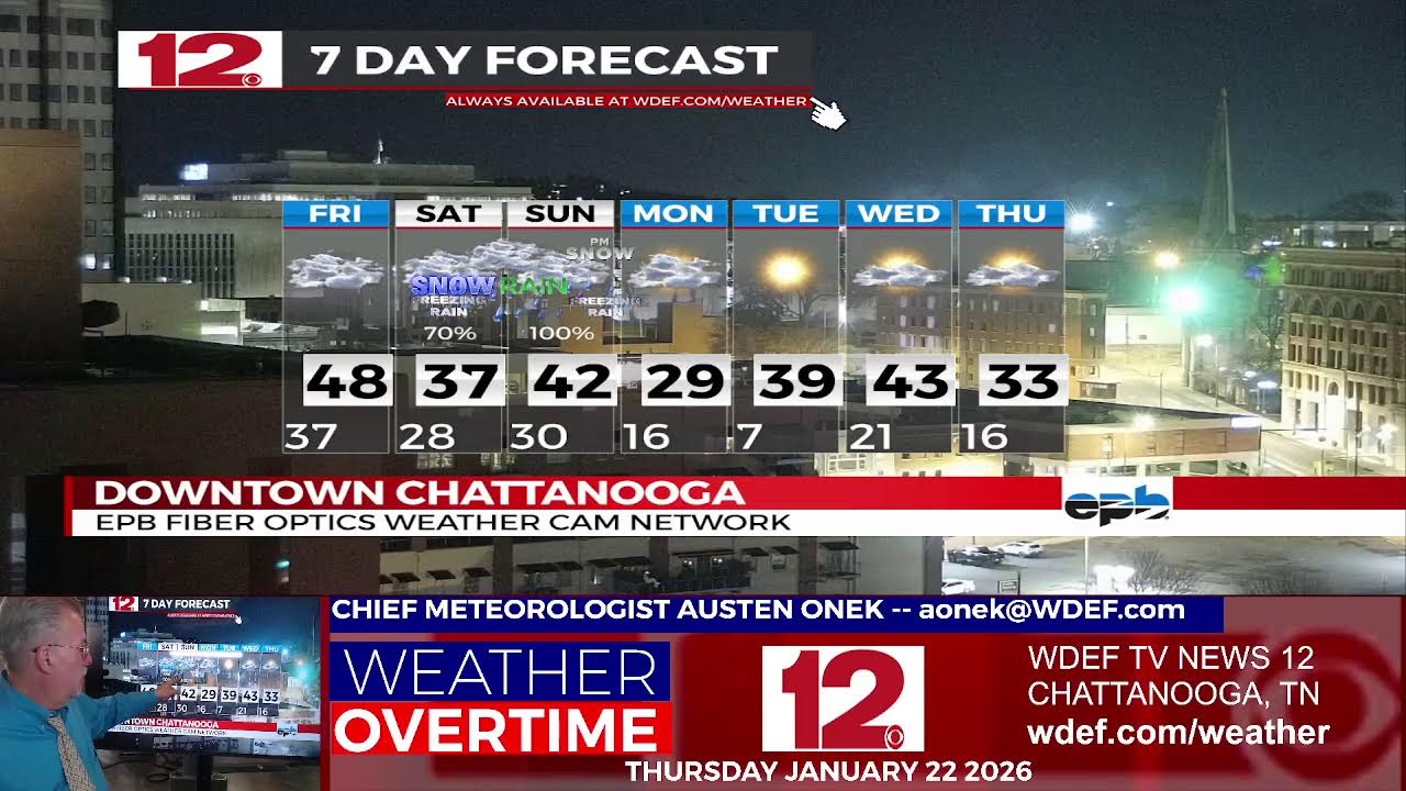 WDEF-TV NEWS 12 WEATHER OVERTIME - THURSDAY JANUARY 22 2026