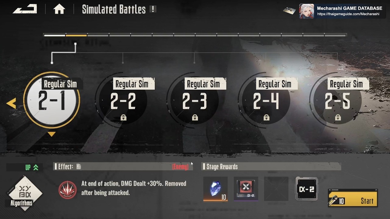 Simulated Battles – Regular Sim 2-1 to 2-5 【F2P Free Pilots & STs Only】 | Mecharashi