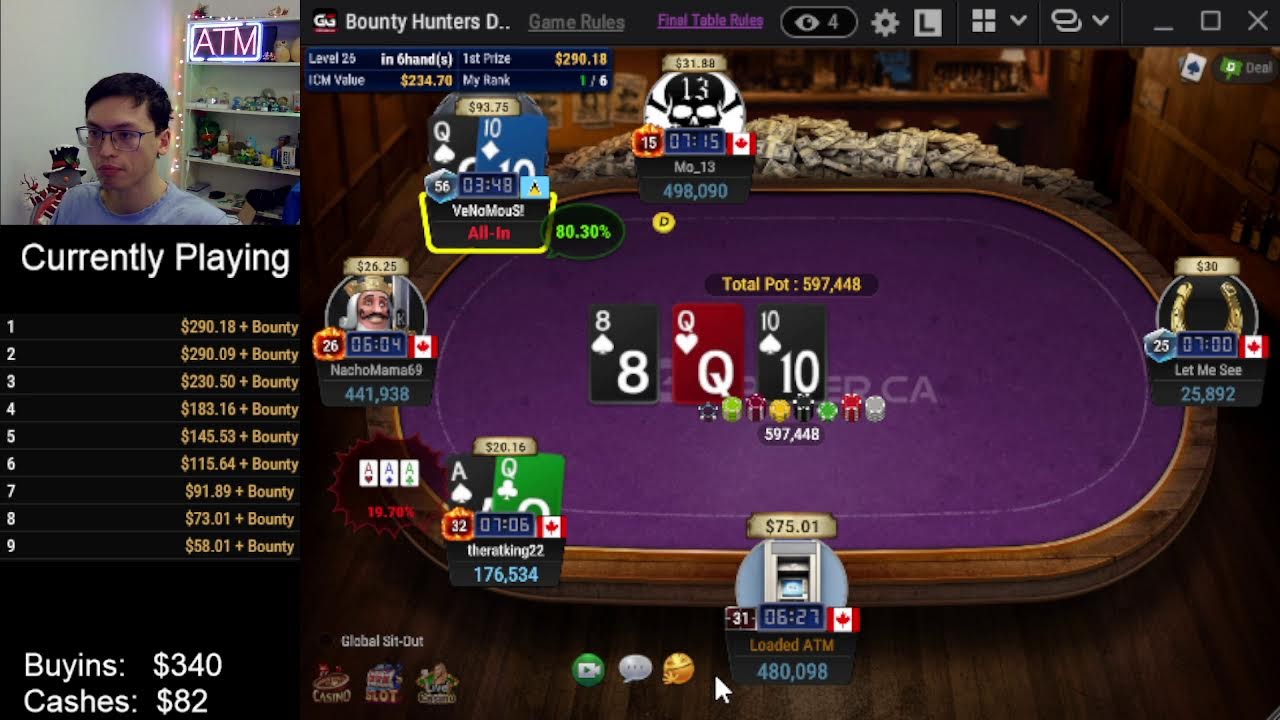 Online Poker (Mystery bounty night)