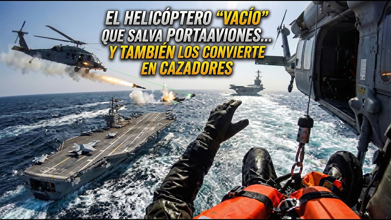 El helicóptero “vacío” que salva portaaviones… y también los convierte en cazadores