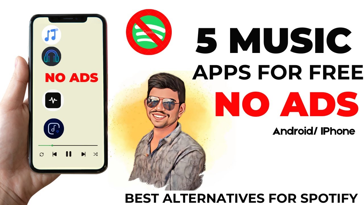 5 music apps for free || No Ads ||  Spotify Alternatives || Android / Iphone