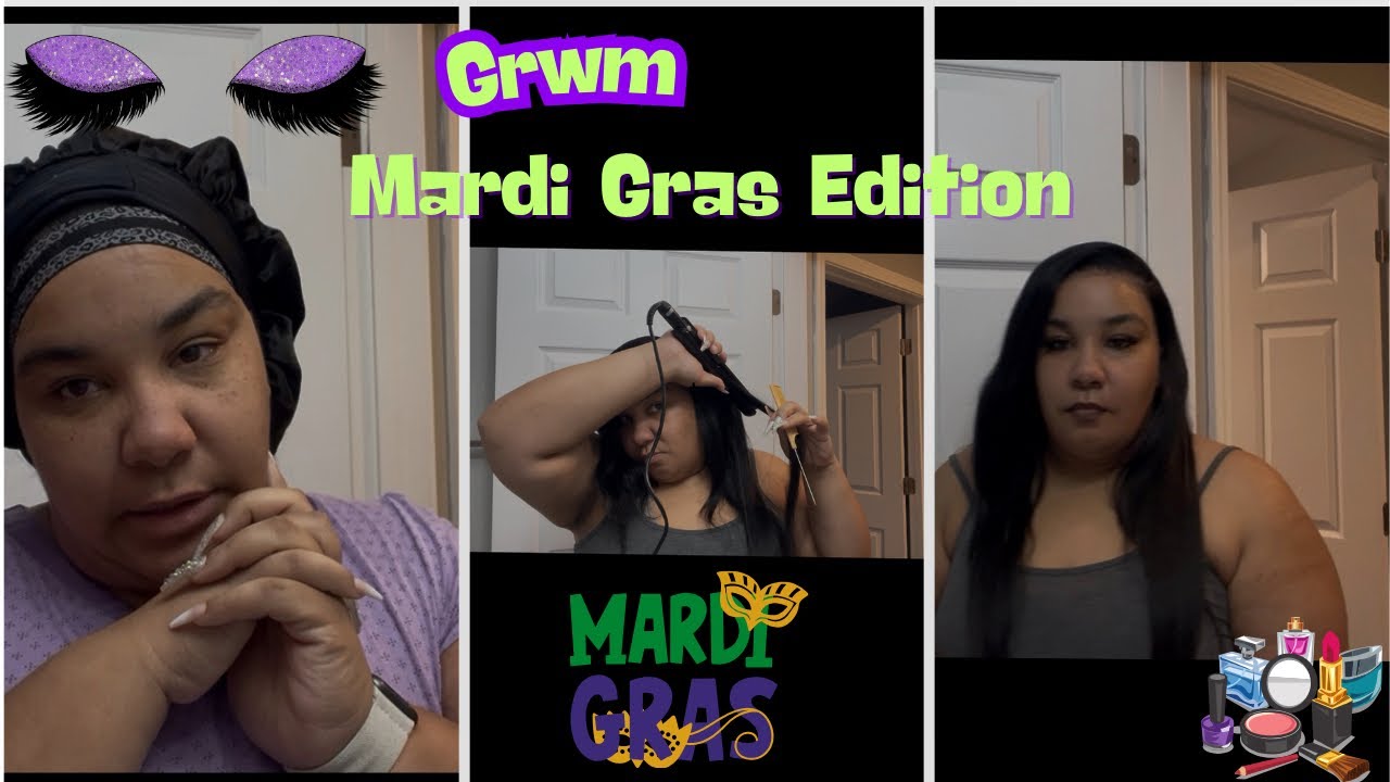GRWM for Mardi Gras in Louisiana 💜💛💚 | Glitter, Glam & Good Vibes