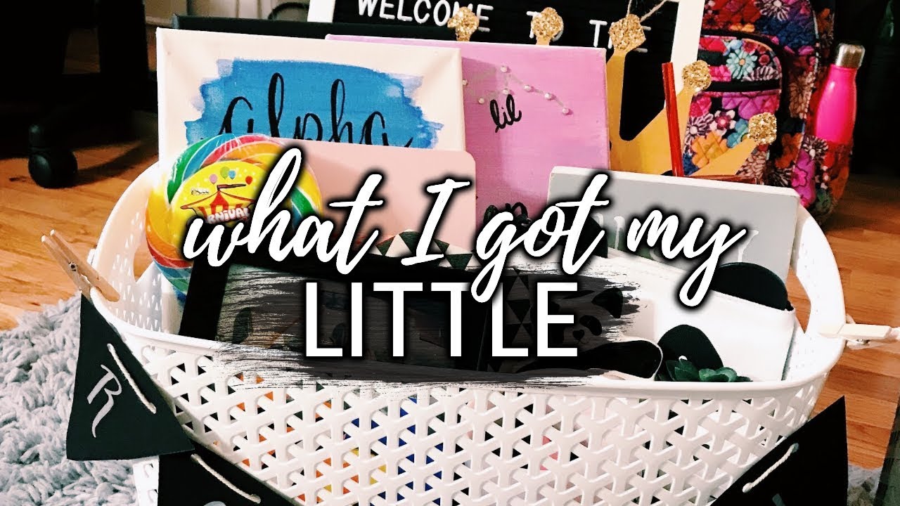 WHAT I GOT MY LITTLE! 👯‍♀️🖤 Sorority Big Little Reveal Basket
