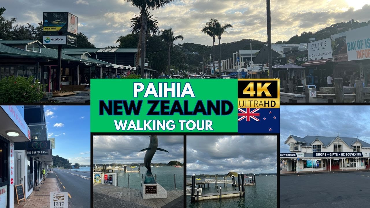 Paihia, New Zealand Walking Tour | 4K 60FPS