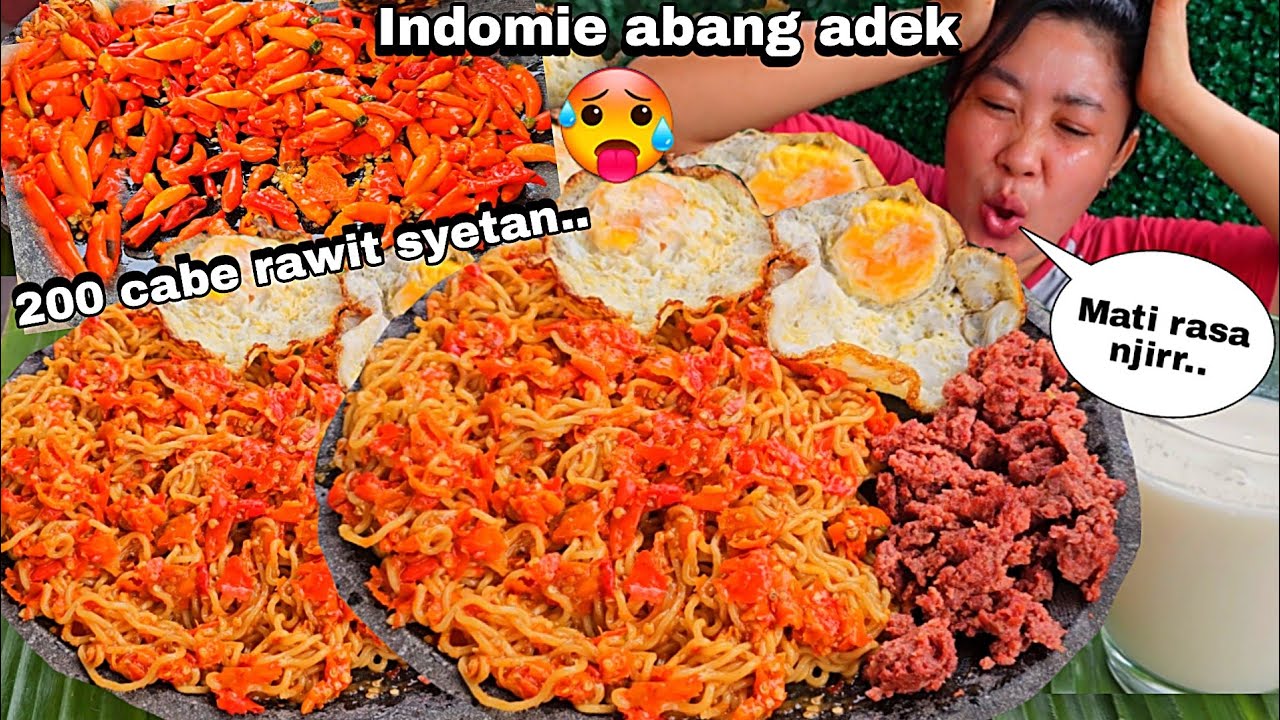 MATI RASA 🥵‼️ INDOMIE ABANG ADEK 200 CABE RAWIT SYETAN 🔥🥵