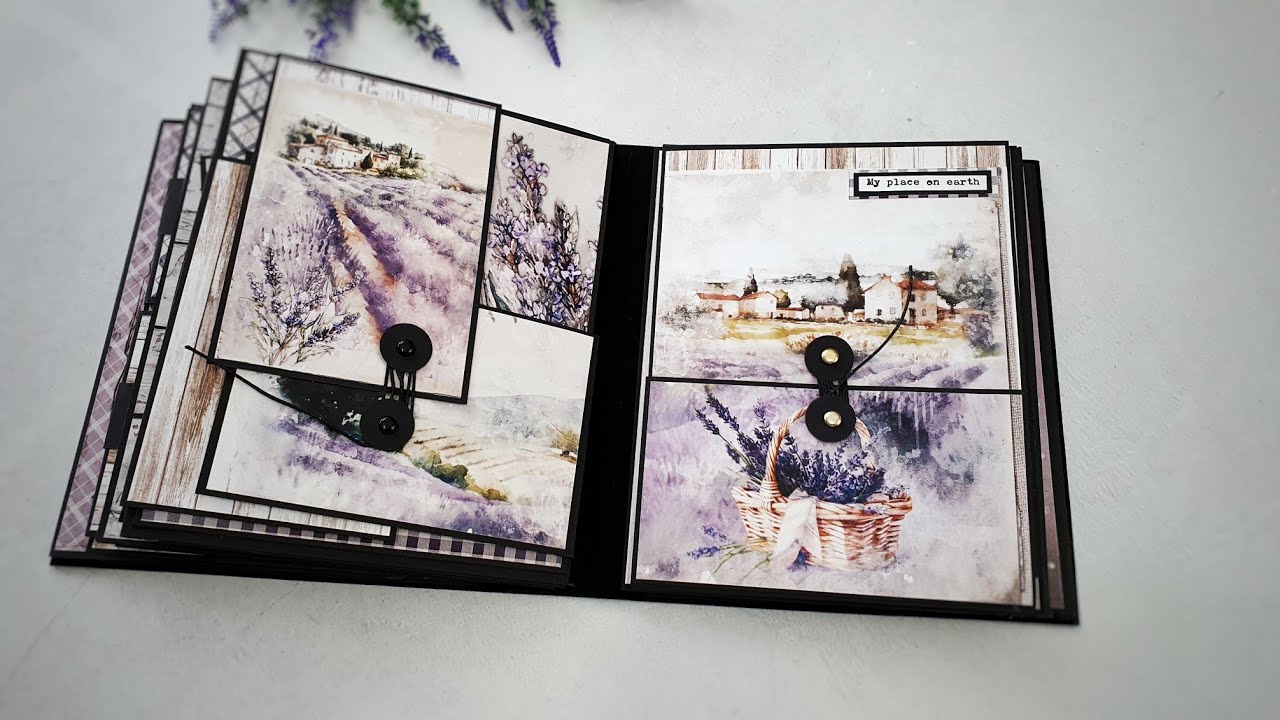 Provence scented with lavender 💜  album na zdjęcia #scrapbooking #itdcollection  💜 presentation...