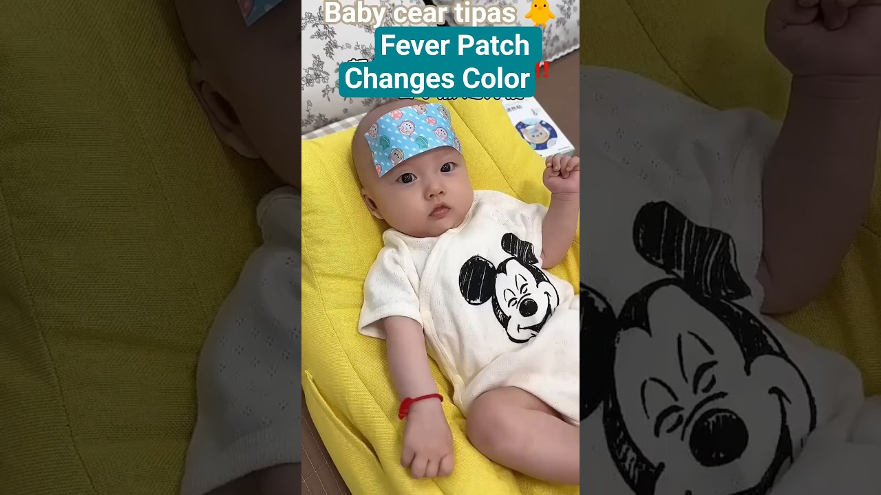 This Fever Patch Changes Color with Temperature#CoolingPatch #FeverRelief#ParentingHacks#BabyHealth