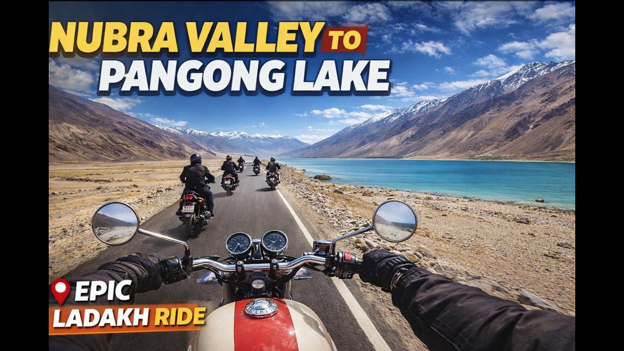 Riding to Pangong Lake from Nubra Valley | Ladakh Bike Trip 2025 Part 1