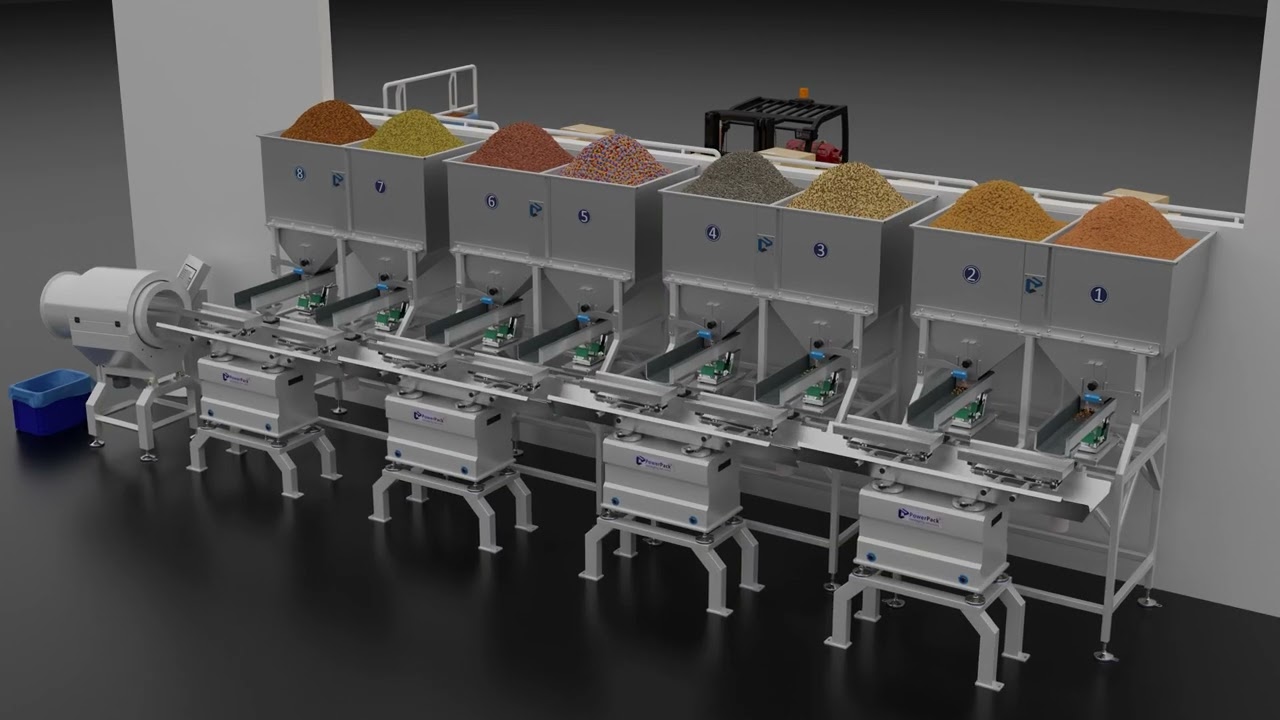 PQB-20/8 Quickback (Fastback) 8 Mix System with Horizontal Motion Conveyor