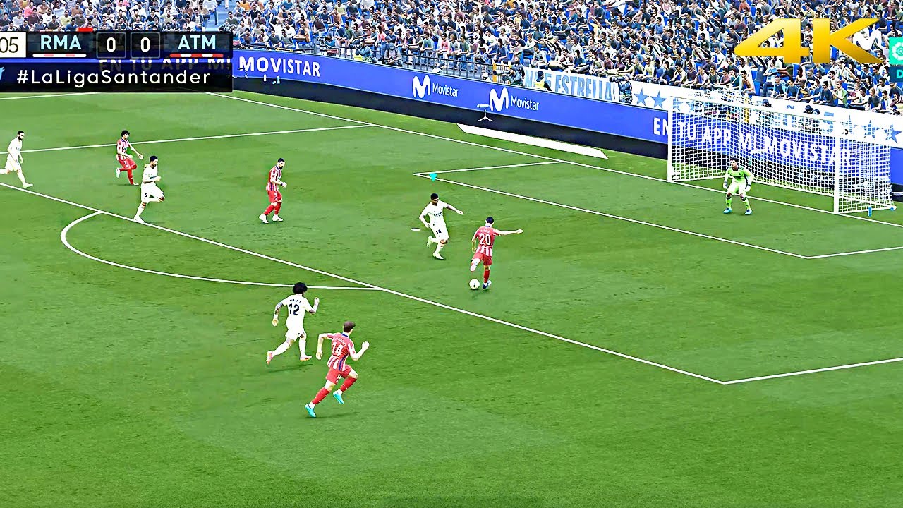 PES 2021 &bull;  Madrid Derby &bull;  INCREDIBLE Gameplay and Graphics Mod &bull; Manual &bull; 4K &bull; Broadcast Cam