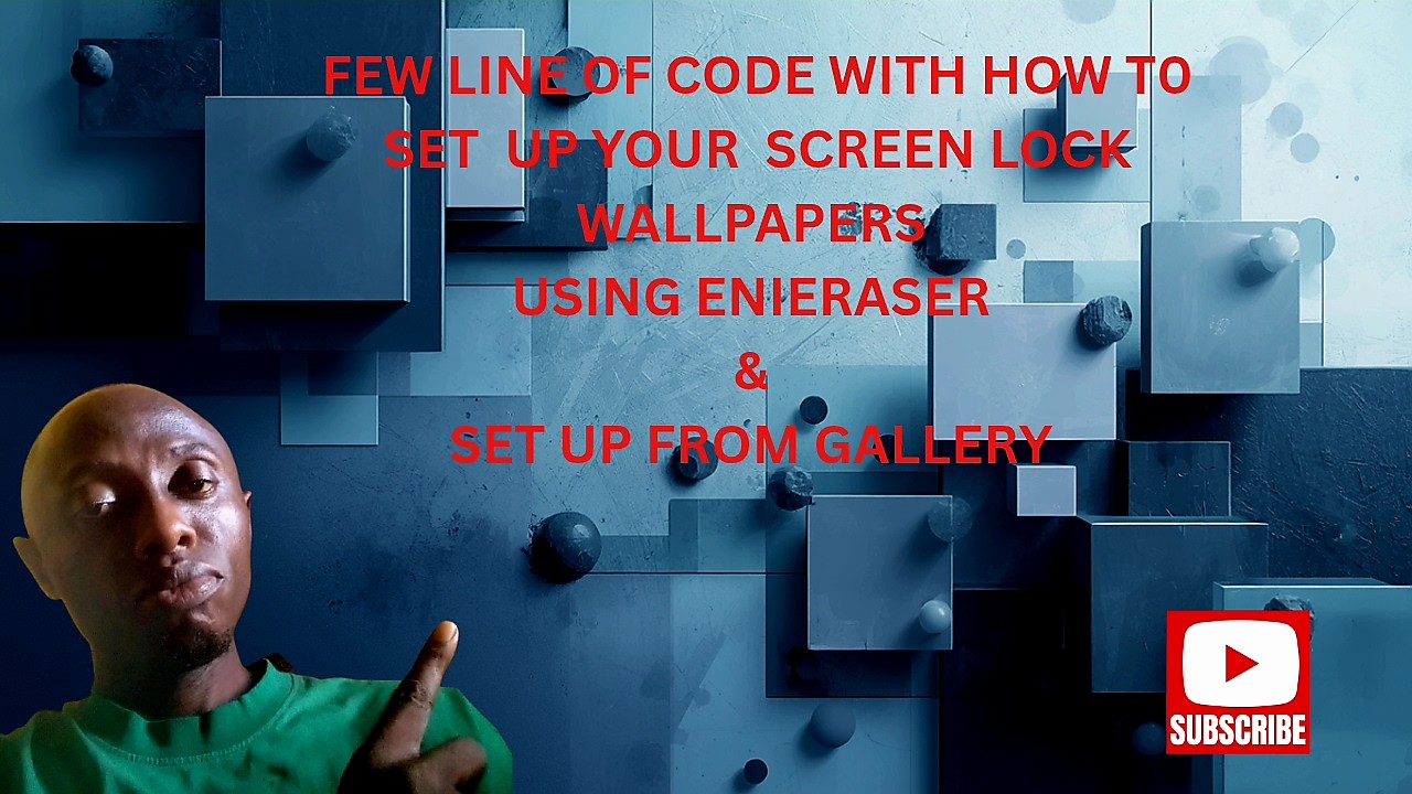 Few line of codes with how to set up your phone lock screen wallpaper using enieraser & set it up