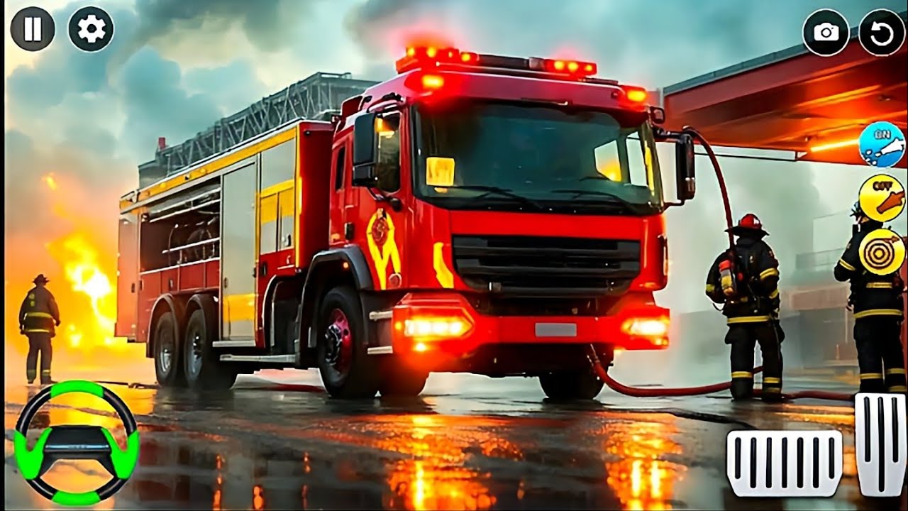Firefighter City Rescue Simulator 3D - US Emergency 911 Fire Truck Driving - Android GamePlay