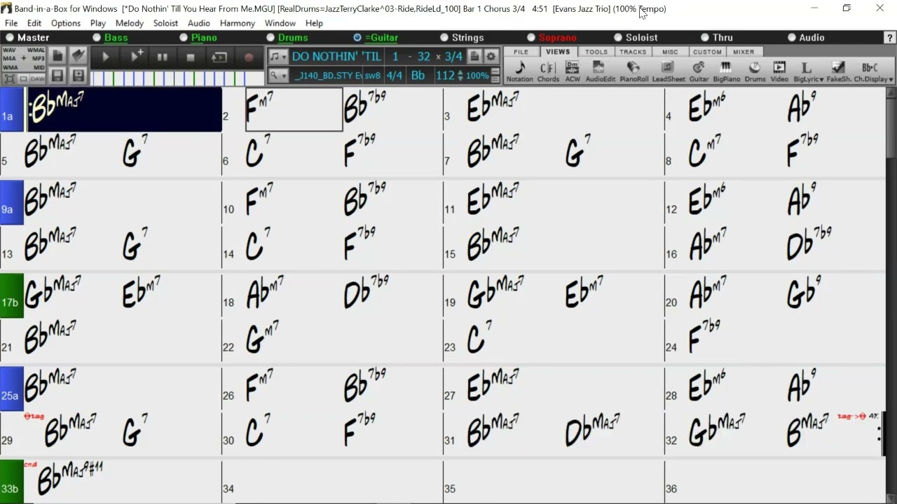 BACKING TRACK - DO NOTHING 'TILL YOU HEAR FROM ME (Bb) 112 BPM SWING