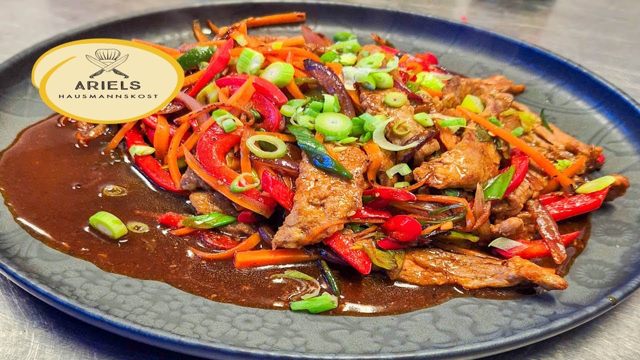 Rindfleisch chinesisch mit Szechuan-Pfeffer, Hausmannskost,