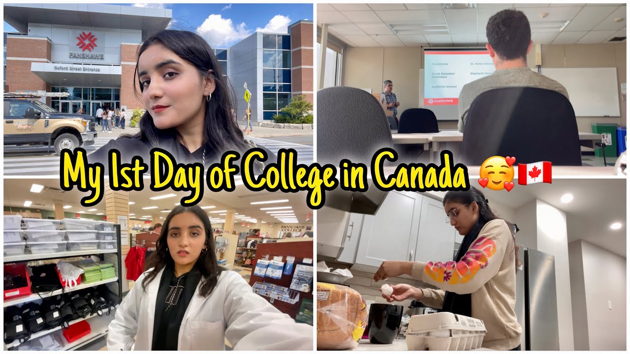 My First Day of College in 🇨🇦🥺||Tyari + Cooking Vlog😁 || International Student Vlog
