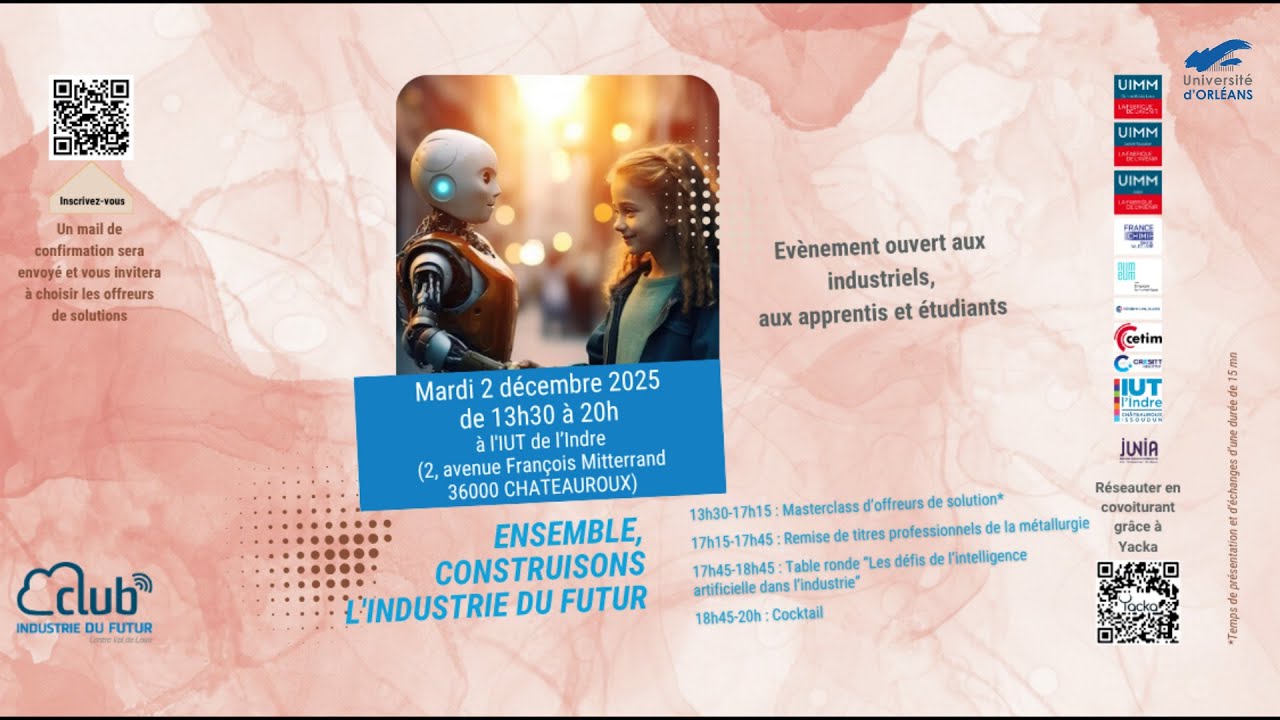Ensemble construisons l'industrie du futur © IUT de l’Indre /Université d’Orléans.