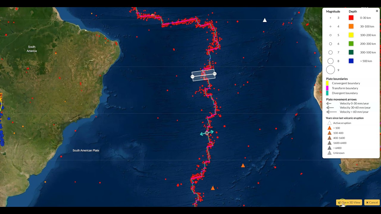 Mid-Atlantic Ridge Earthquakes