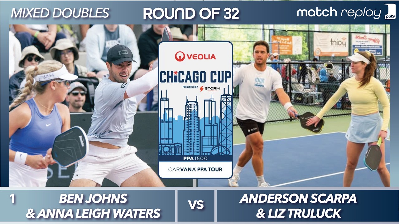 Ben Johns & Anna Leigh Waters vs Anderson Scarpa & Liz Truluck at the PPA Veolia Chicago Cup