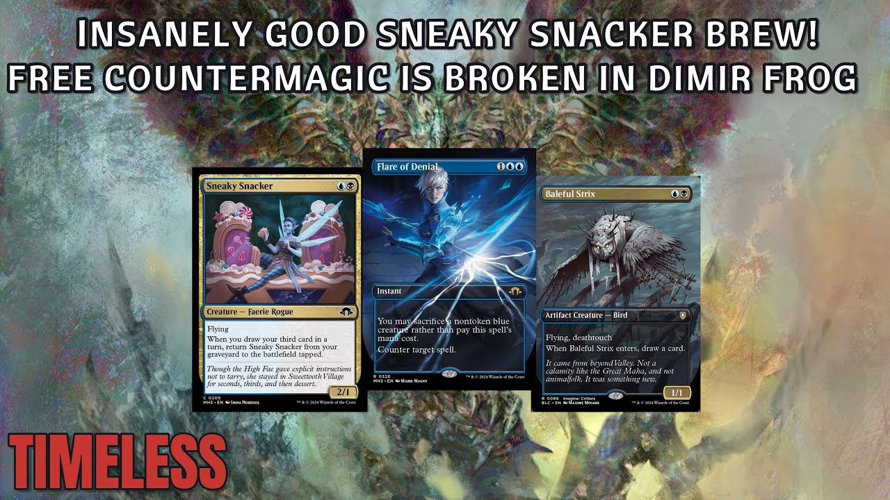 Broken Sneaky Snacker deck! Free spells are amazing! | Timeless | #mtg