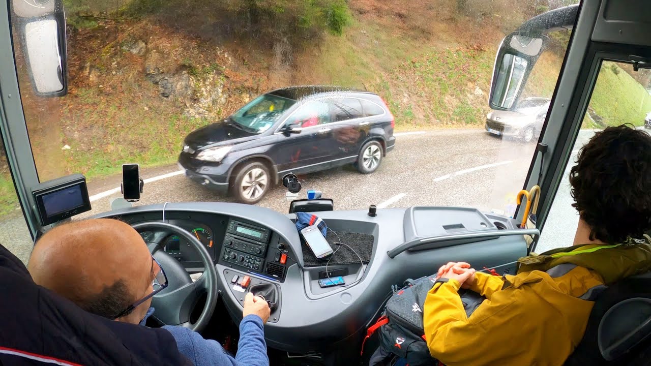 Mountain Bus Drive, France 4K