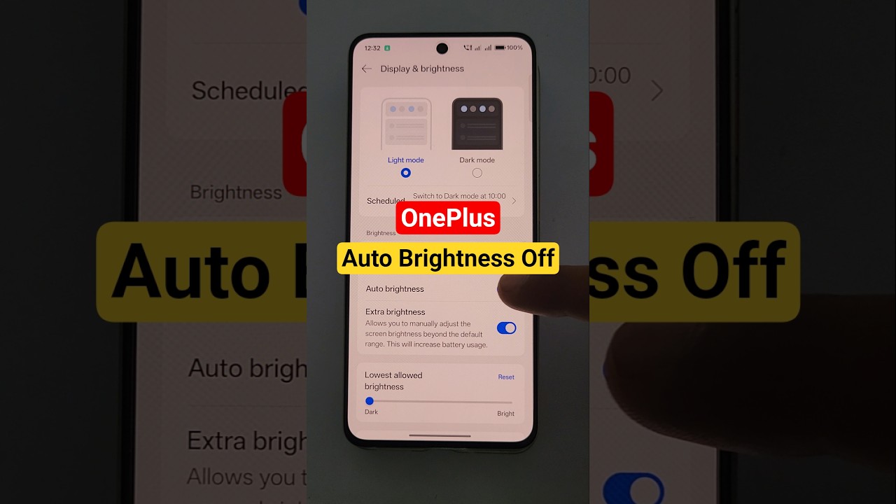 how to turn off auto brightness oneplus #techshorts #oneplus #android