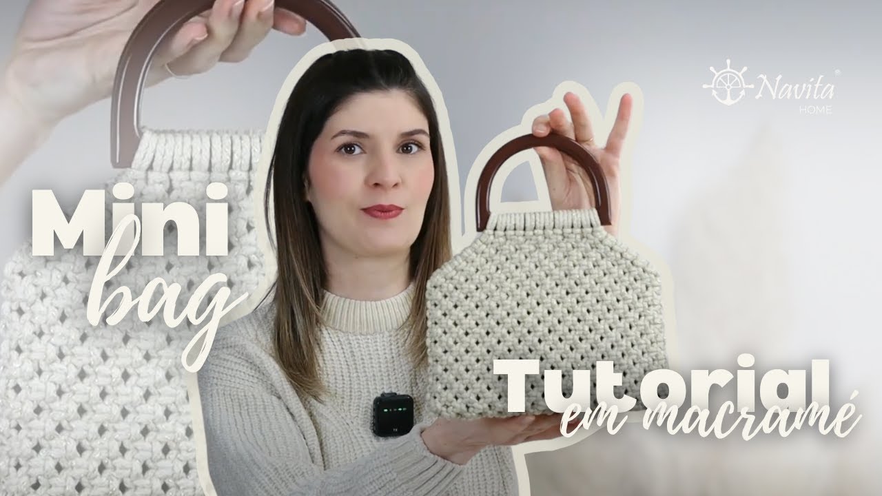 Mini Bag em Macramé Tutorial Completo - por Rafaela Duarte