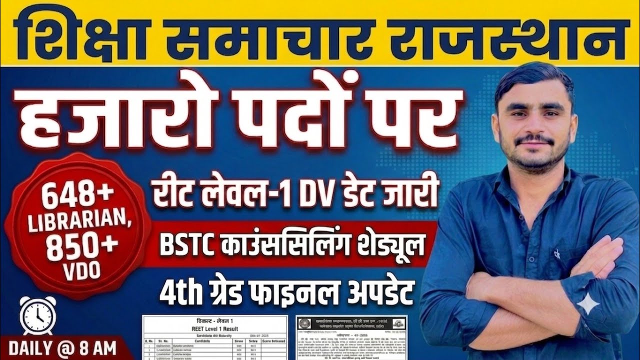 शैक्षिक समाचार राजस्थान Rajasthan Shaikshik Samachar 15 June 2026 | RPSC REET RSSB 