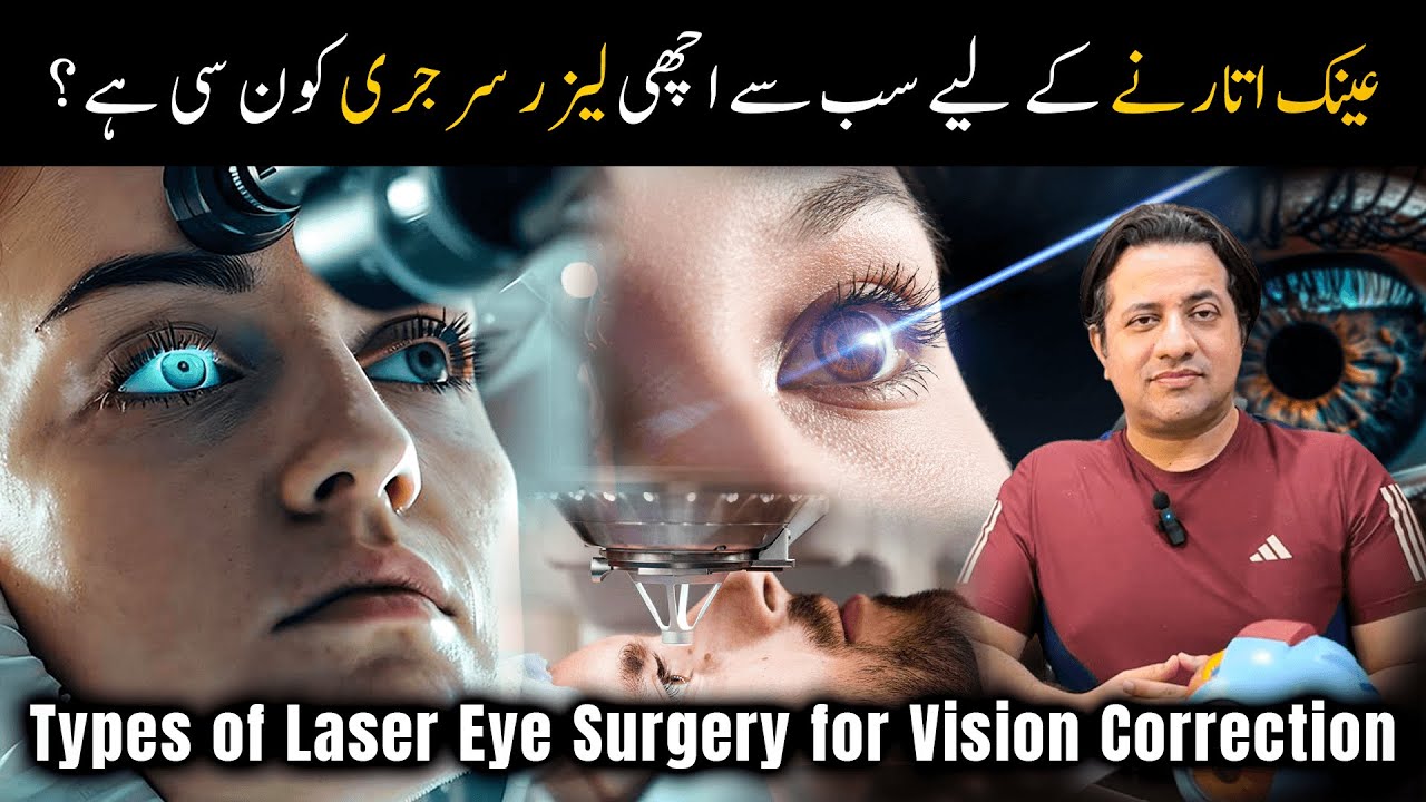 Types of Laser Eye Surgery for Glasses Removal | PRK, LASIK, Femto Explained Urdu/Hindi