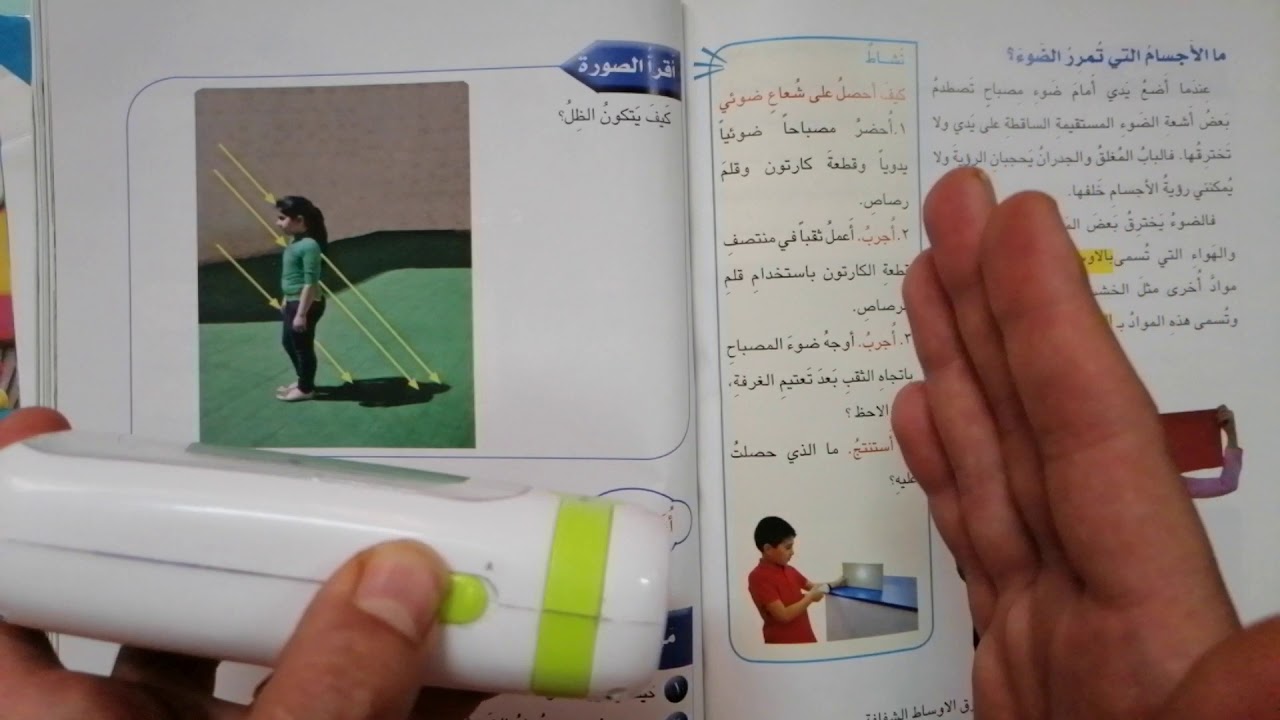 موضوع انتقال الضوء للصف الثالث الابتدائي