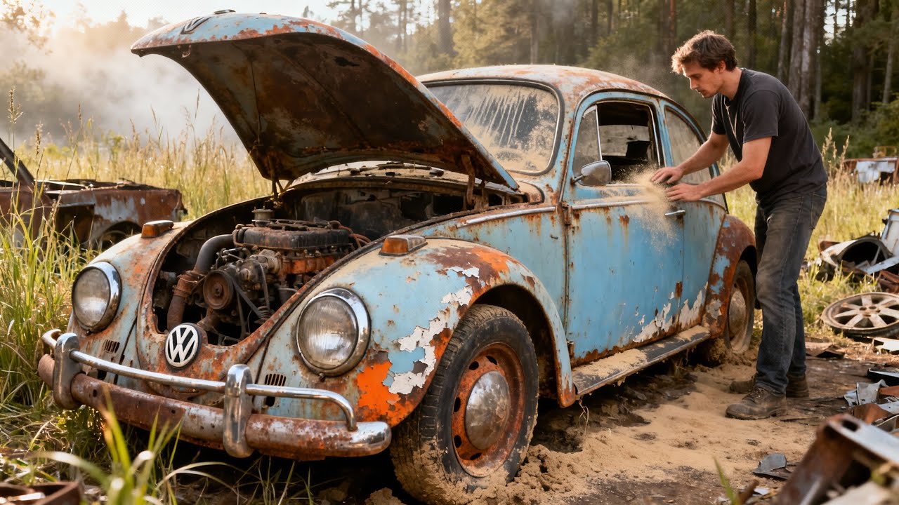ASMR Car Restoration! 1967 VW Beetle Full Rebuild From Forgotten Abandoned Car to New