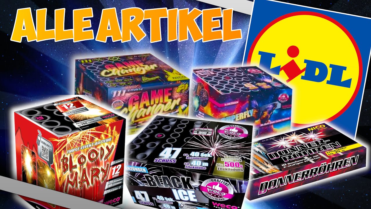 DAS GESAMMTE LIDL FEUERWERK SORTIMENT 2023/24 + Produktvideos
