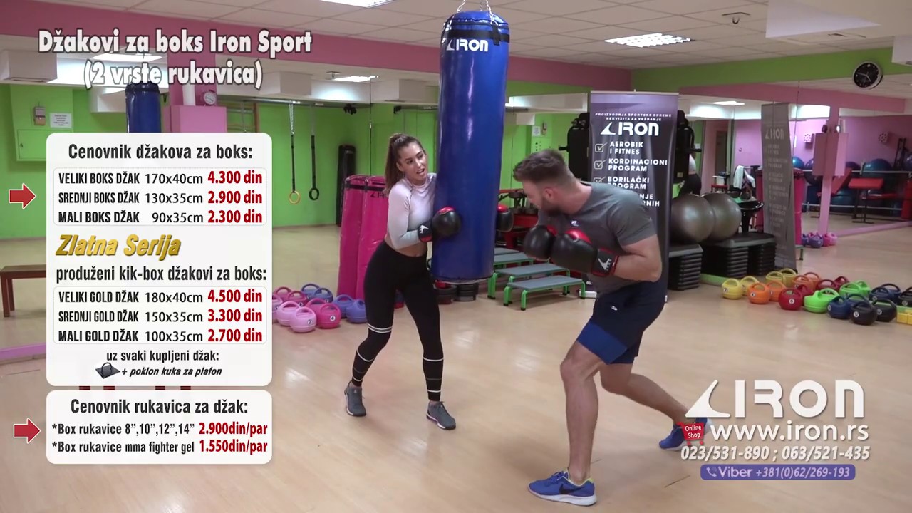 Džakovi za boks Iron Sport / udaranje džaka za box ( za trening korišćene 2 vrste rukavica )