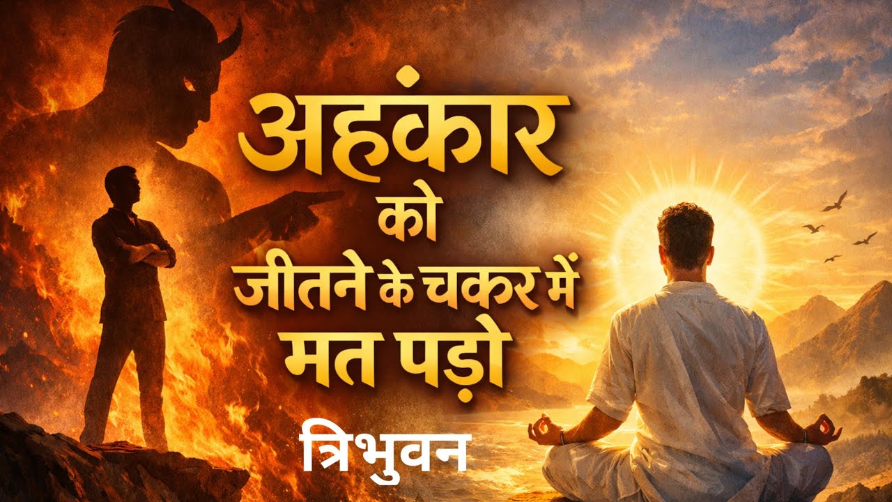 अहंकार को जीतने के चक्कर में मत पड़ो। त्रिभुवन। ahankar ko kaise mitaye
