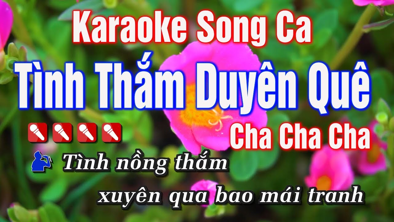 Karaoke || Tình Thắm Duyên Quê Song Ca || Nhạc Sống Duy Tùng