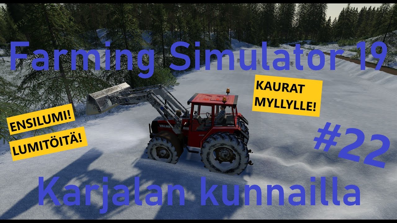 Farming Simulator 19 Suomi - Karjala #22 - Talvi on tullut!