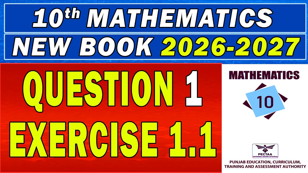 Question 1 exercise 1.1 class 10th math new book 2026 | Q1 ex 1.1 math 10 | Question 1 exercise 1.1