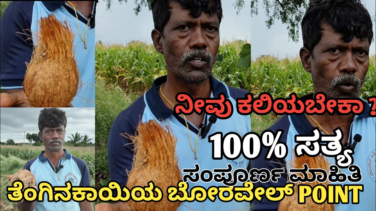 ತೆಂಗಿನಕಾಯಿ ಬೋರವೇಲ್ POINT | 30 ವರ್ಷದ ಅನುಭವ | ಇದರಲ್ಲಿರುವ TRICK ಏನು