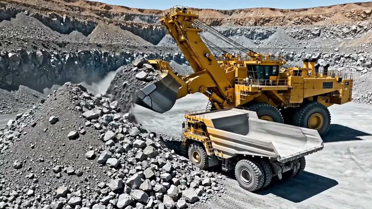 The gold mining process is carried out from one deposit to another using modern techniques.