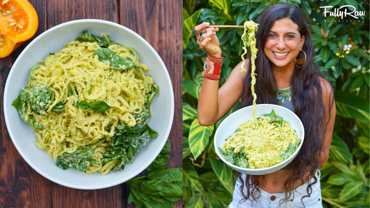 FullyRaw Creamy Pumpkin Alfredo!