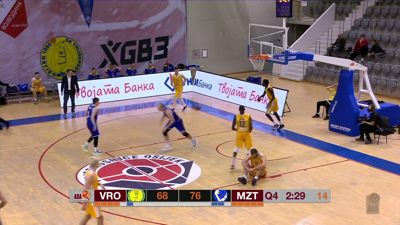 Milo&scaron;ević throws down a two-handed DUNK (Vrijednosnice Osijek - MZT Skopje Aerodrom, 12.11.2021)