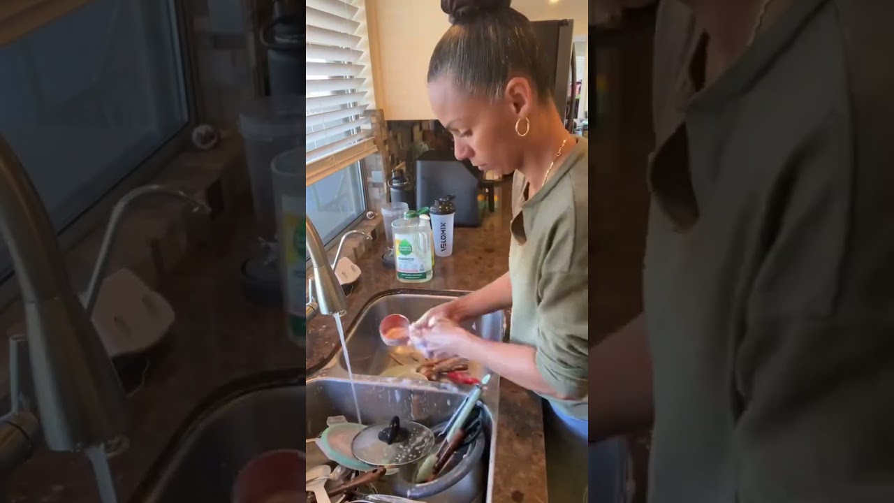 How I wash dishes living with my sister and her family.