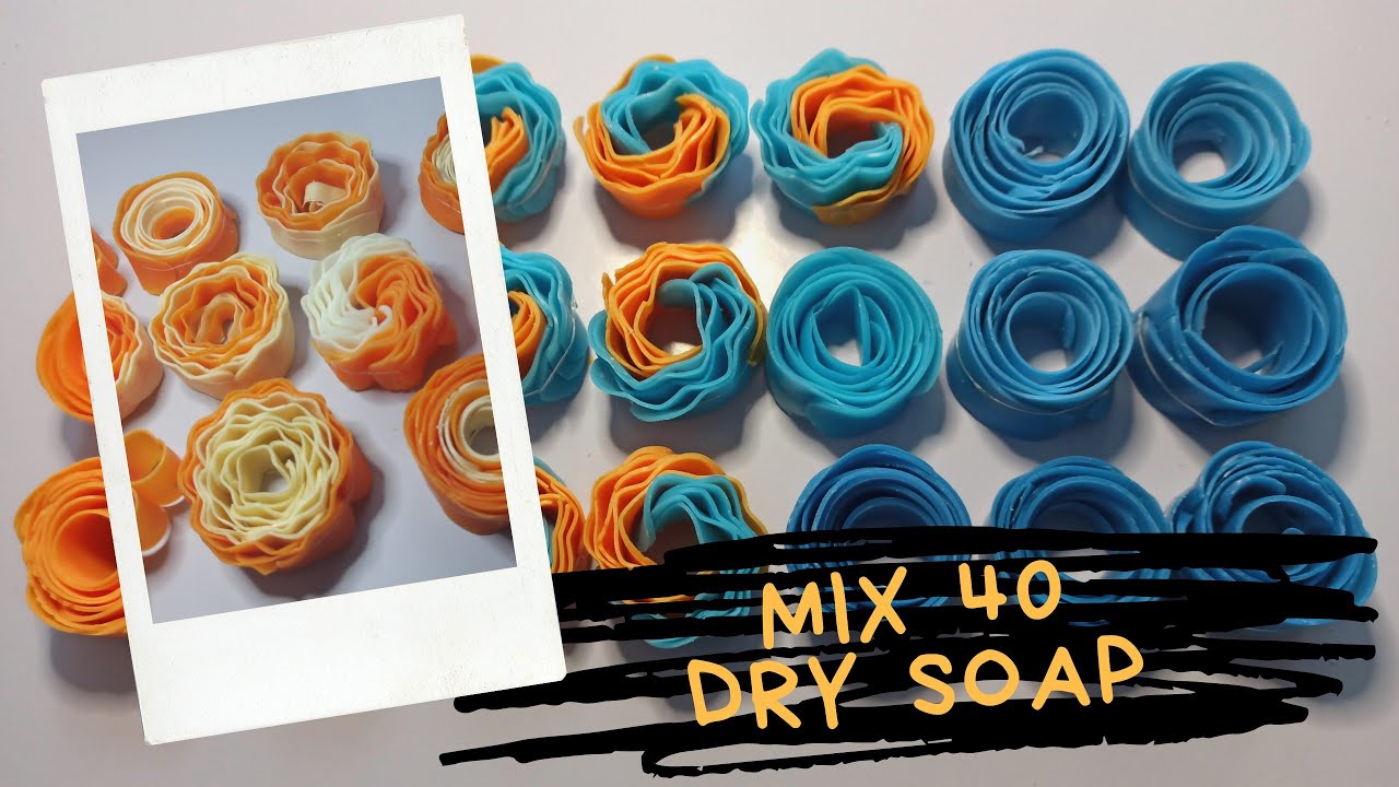Asmr crunchy soap. Dry soap orange roses. Satisfying video. Mix 40. No talking/Асмр сухое мыло
